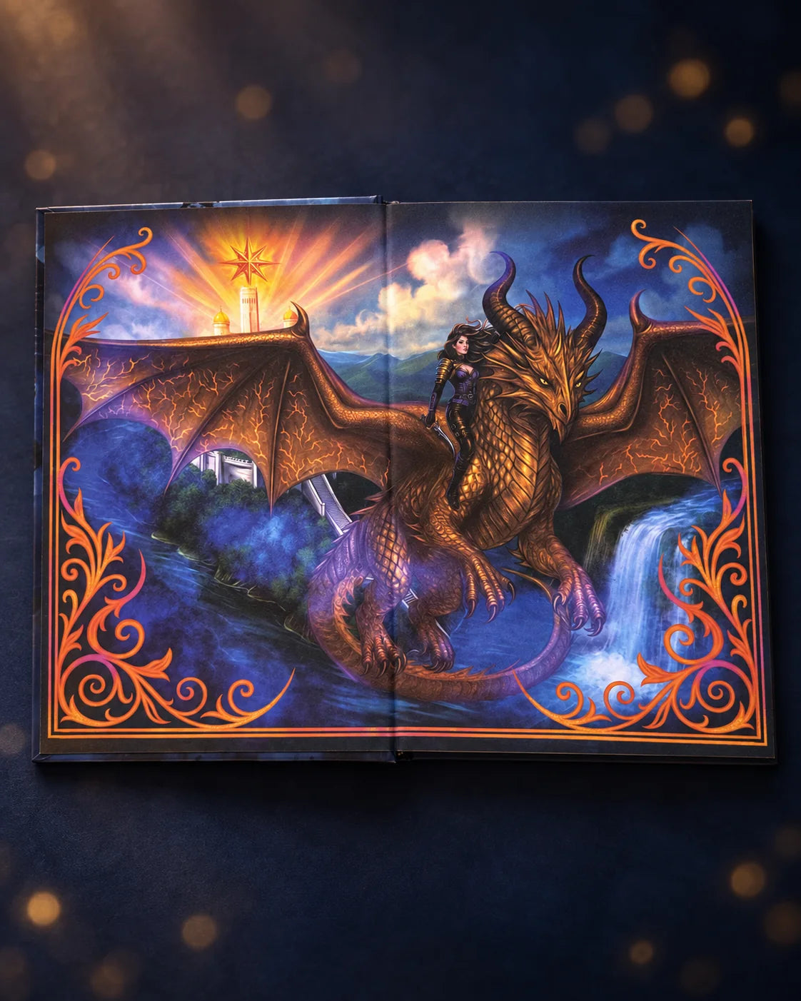 Illustrated endpapers on Crown of Wrath and Ruin